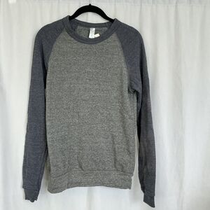 Alternative Apparel Two-Tone Gray Crewneck Sweater